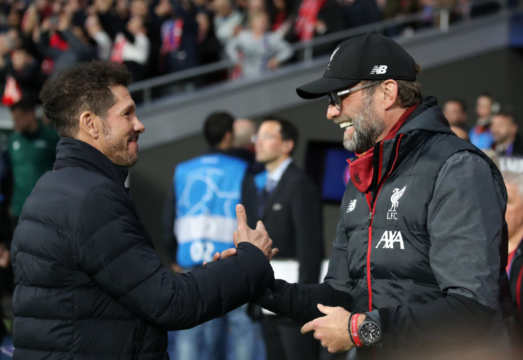 Bajnokok Ligája: Jürgen Klopp megdicsérte Diego Simeonét